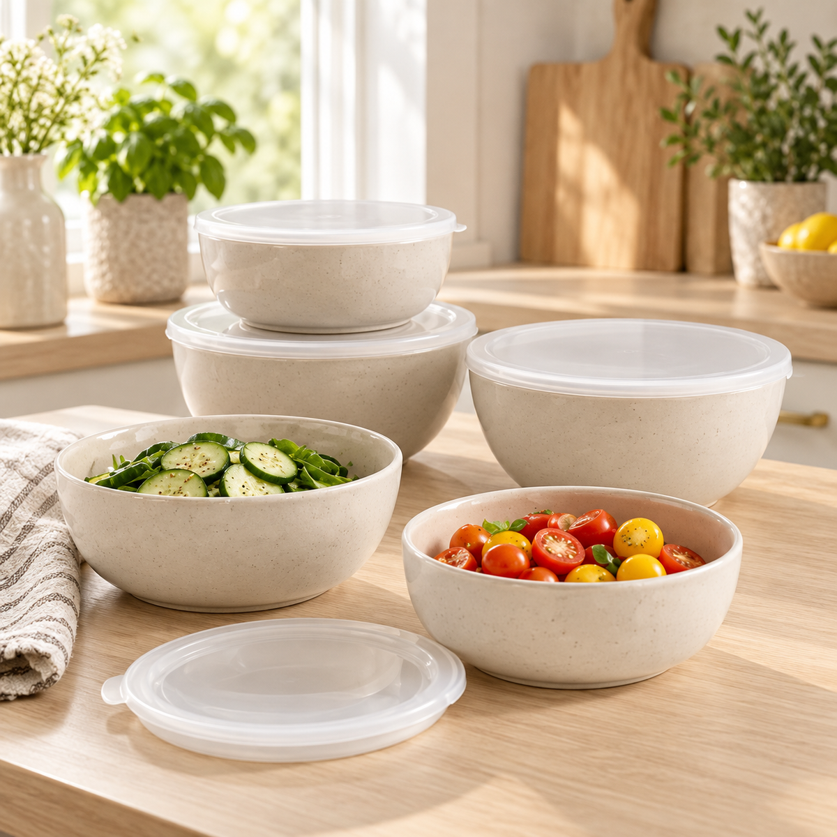 Cozyverrall™ FreshSeal Ceramic Storage Bowl Set